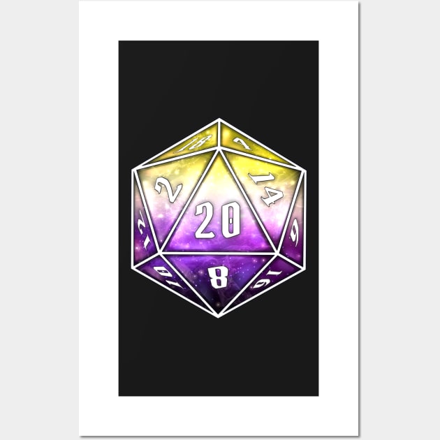 Pride D20 - Nonbinary Wall Art by Clocksy